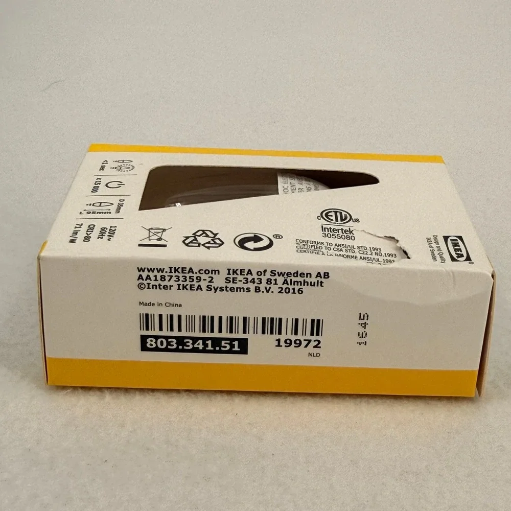 IKEA Ryet LED 200 lm 2.8W E12 Candelabra Light Bulb 2700K Warm White LED1525C3